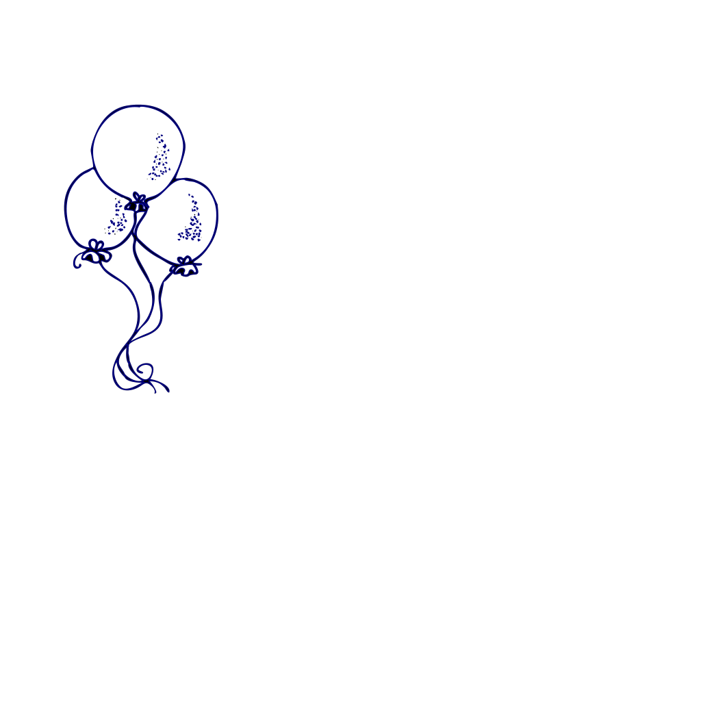 Uncolored Balloons Outline clipart free download