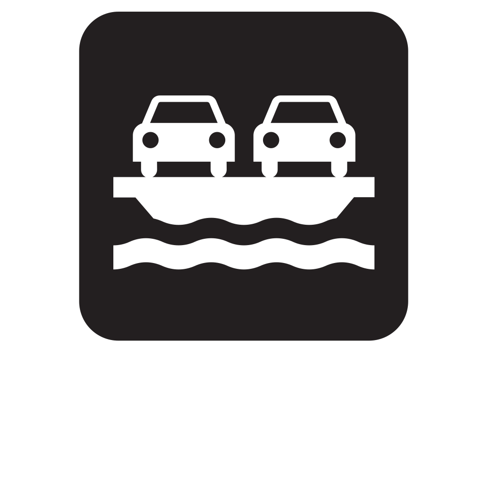 Vehicle Ferry Black Sign  clipart preview