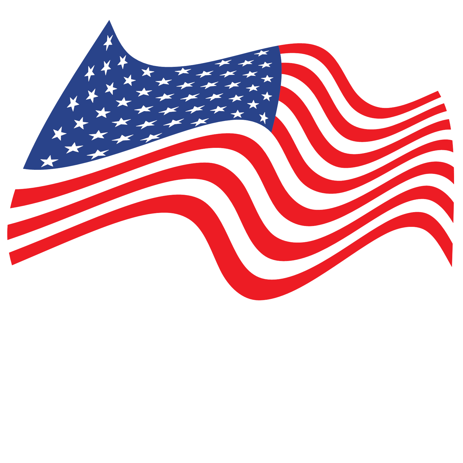 Waving American Flag clipart preview