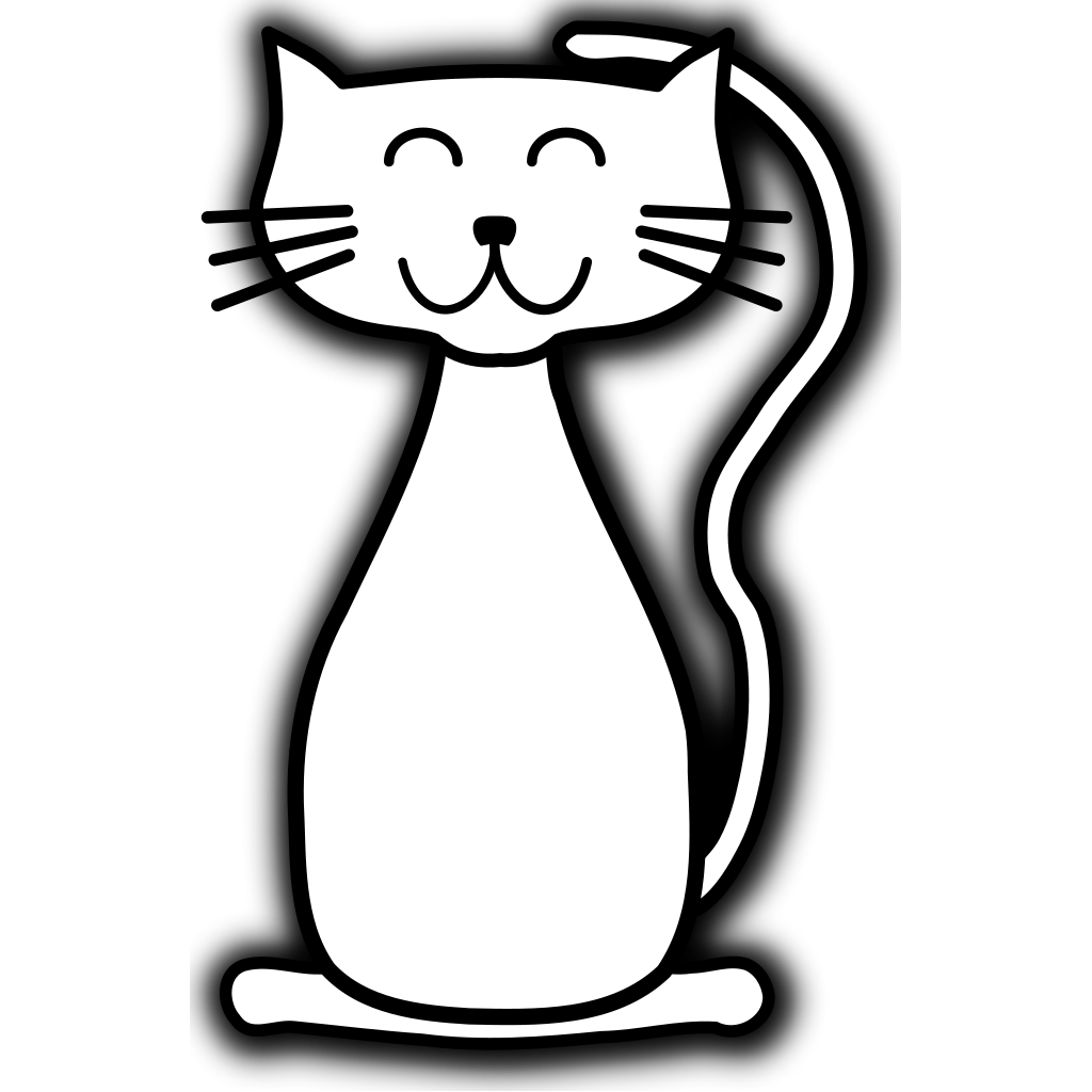 White Cat Silhouette clipart preview