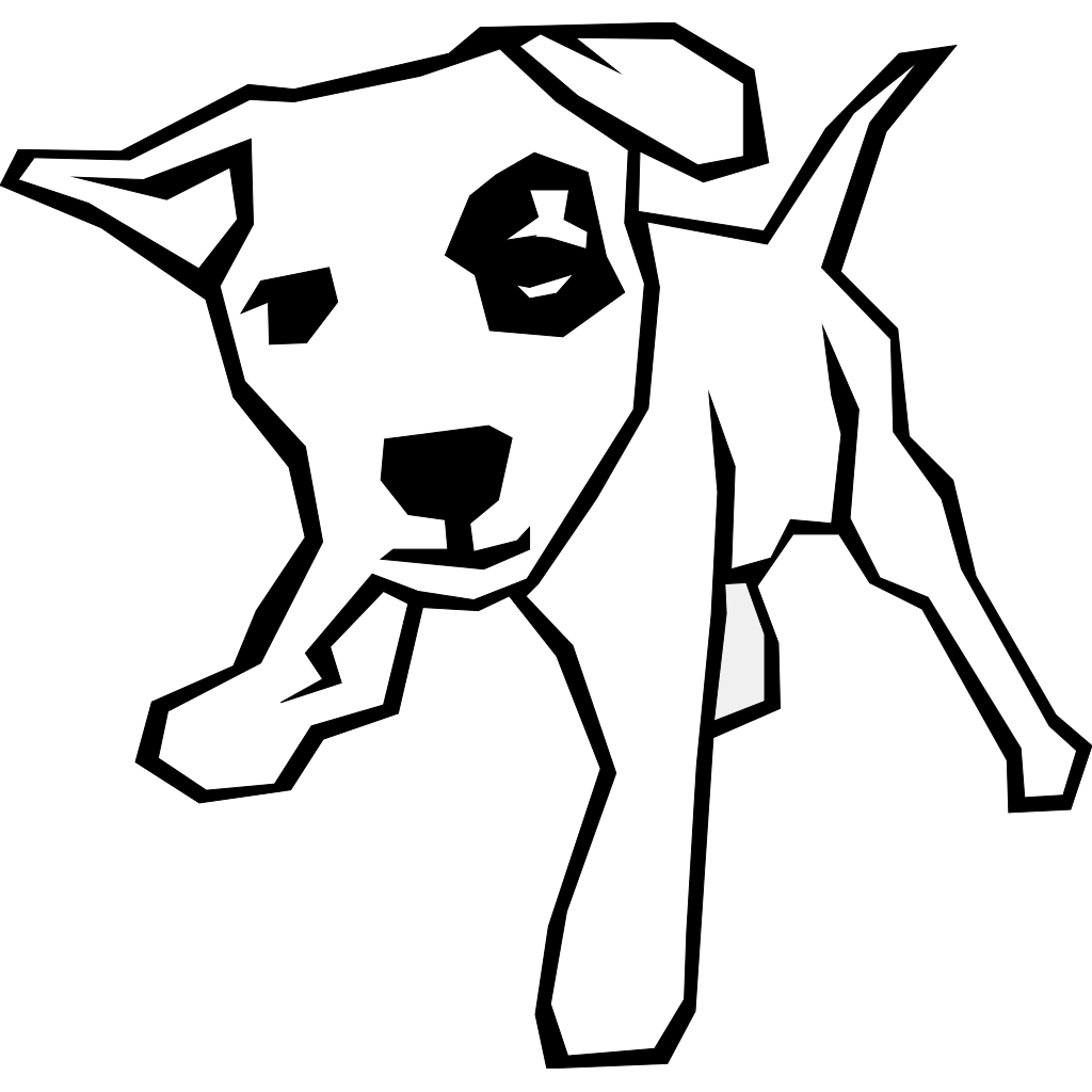 White Dog Simple Drawing clipart preview