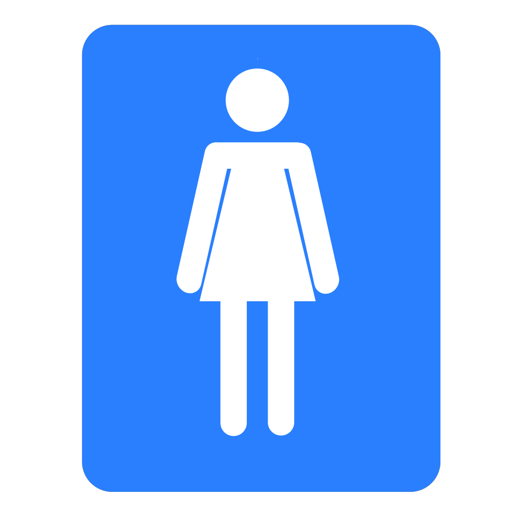 Women Bathroom Blue Sign clipart preview