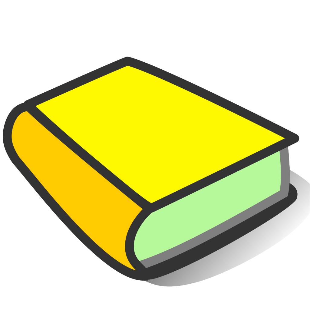 Yellow book icon clipart free download