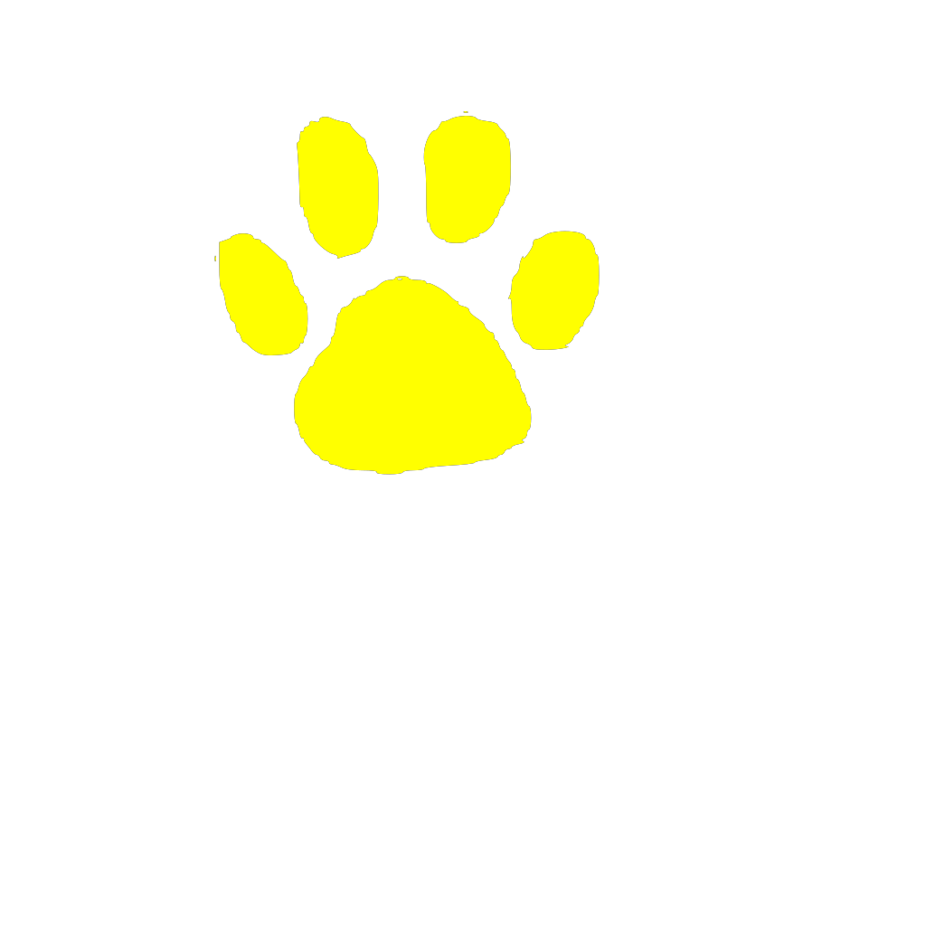 Yellow dog paw print clipart free download