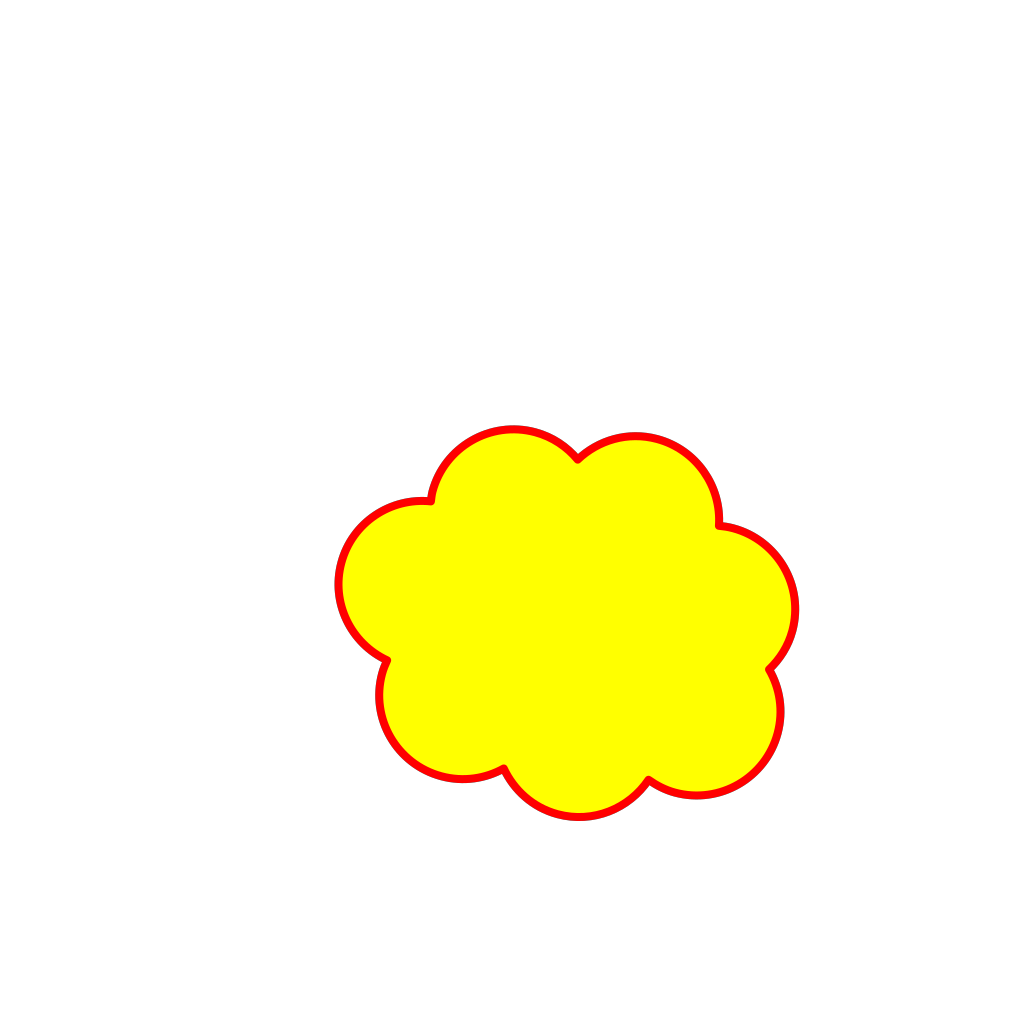 Yellow Glassy Cloud icon clipart preview