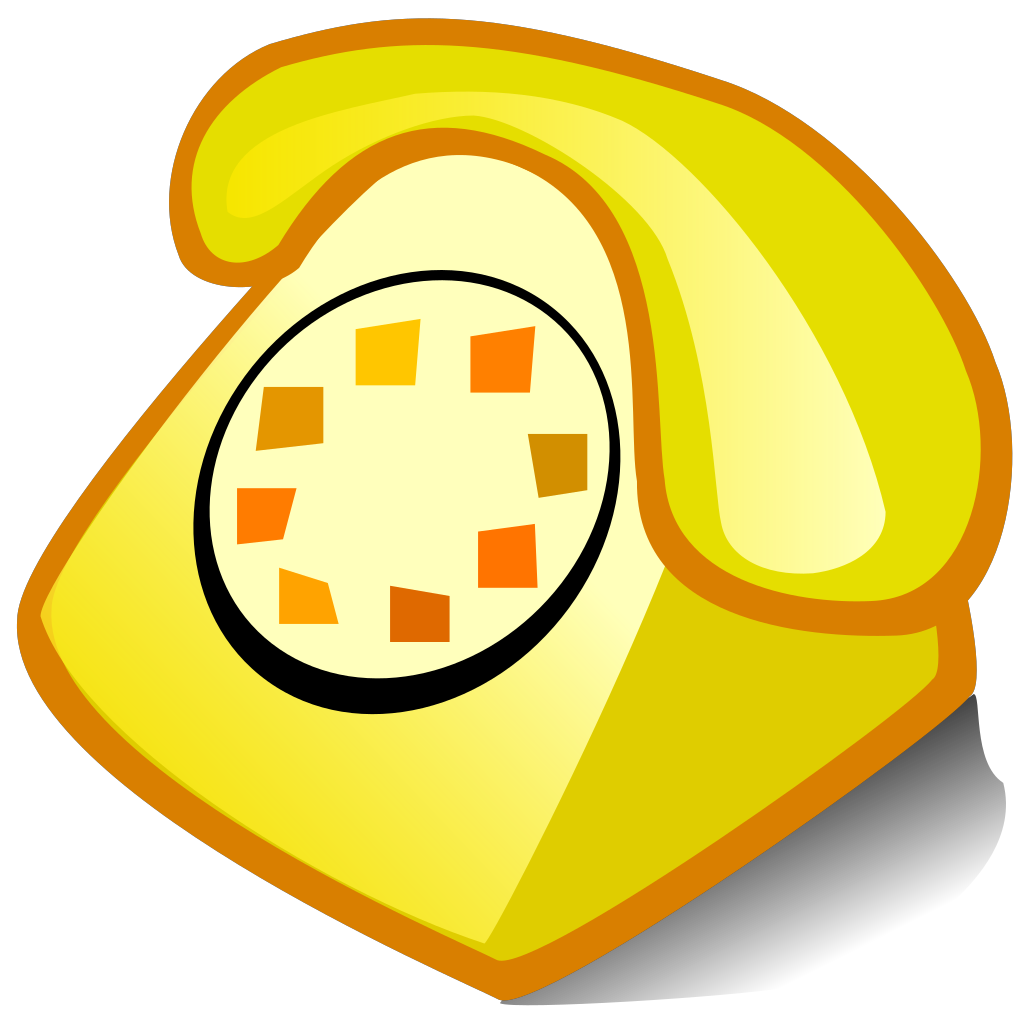 Yellow Old Phone Icon clipart preview