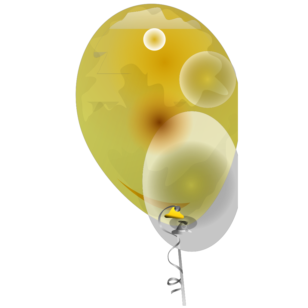 Yellow Transparent Balloons clipart preview