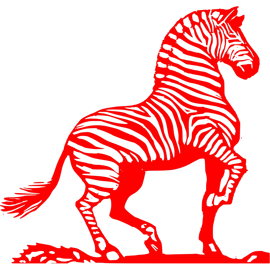 Zebra Red Vector clipart preview