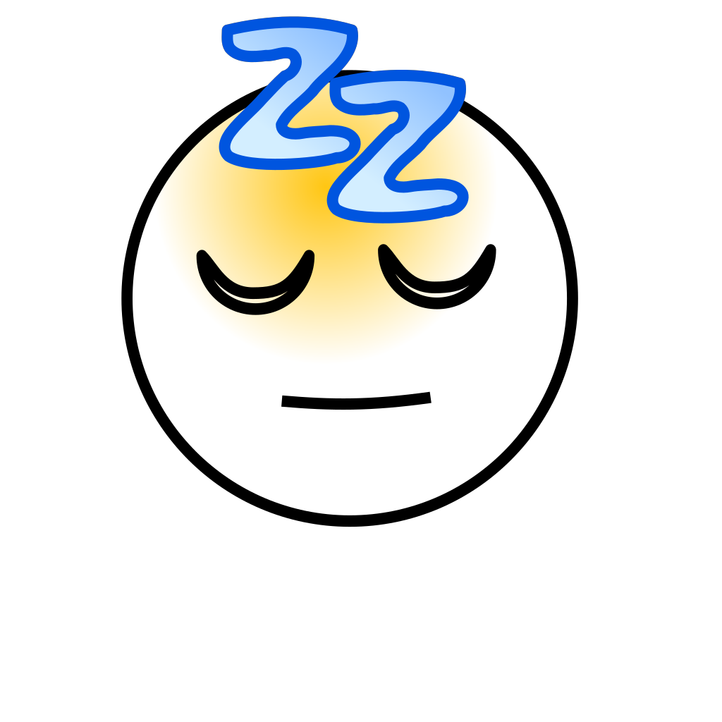 Zz Sleeping emotion smiley icon clipart preview